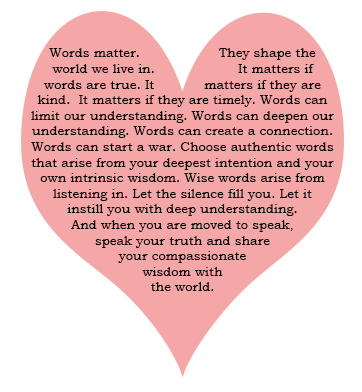 a heart of words